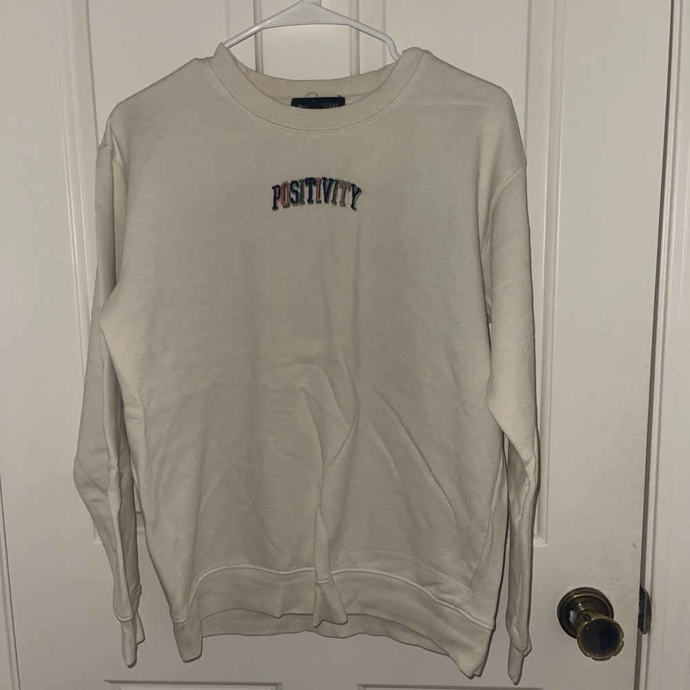 Crème positivity crewneck